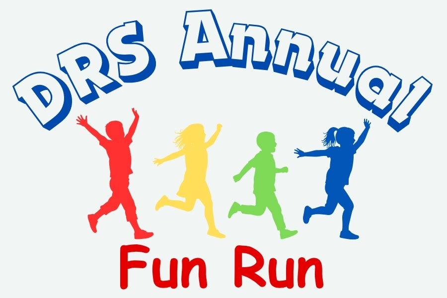 silhouettes of children running
